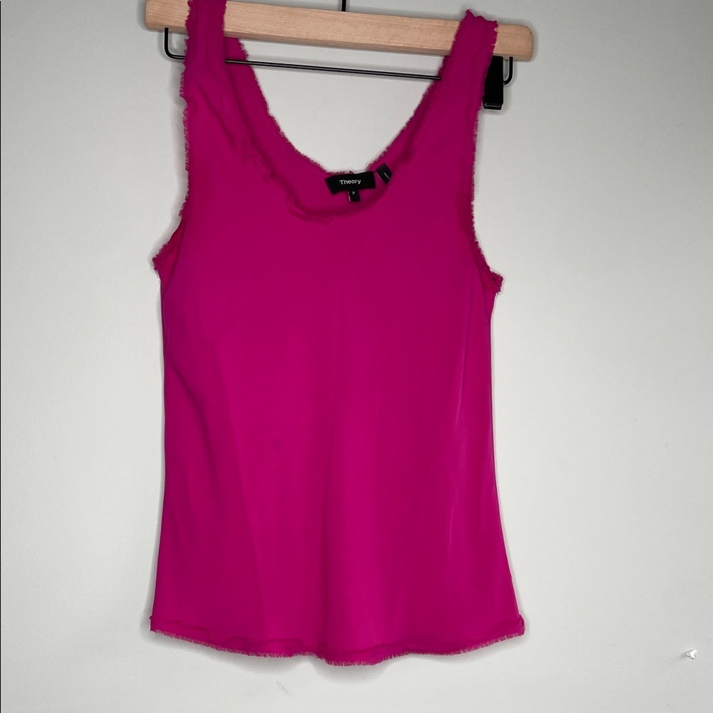 Theory Fuchsia Tank Top 100% Silk